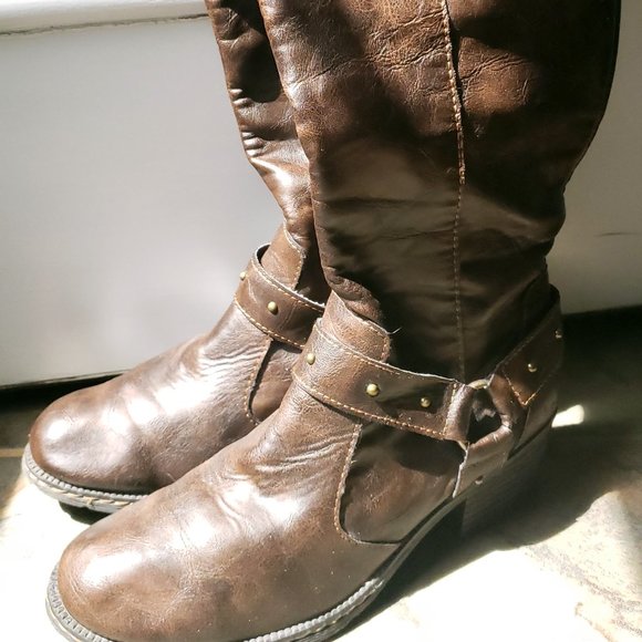 NEW BOC by Born Womens Mahers Dark Brown Knee Boots Shoes Z05323 size 8M - Picture 1 of 7